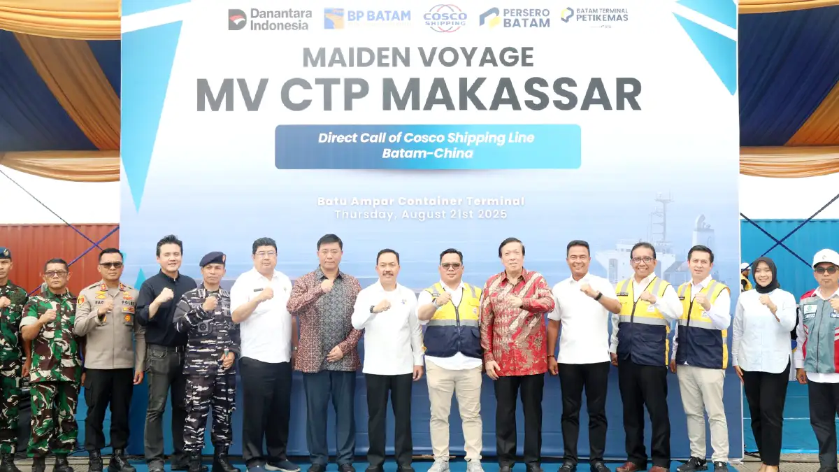 Wakil Ketua I DPRD Kota Batam Aweng Kurniawan Hadiri Peresmian Pelayaran Langsung Batam China di Batu Ampar