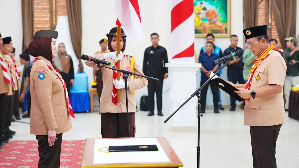 Ansar Ahmad Lantik Pengurus Pramuka Natuna 2025-2030
