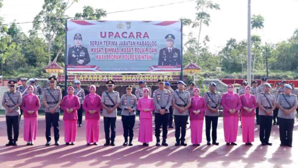 Kapolres Bintan Pimpin Sertijab Sejumlah Pejabat Utama: Dorong Semangat Baru dan Pelayanan Optimal