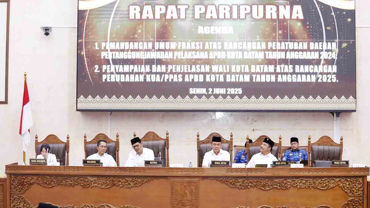 DPRD Kota Batam Bahas RPP APBD 2024 dan Perubahan KUA–PPAS 2025