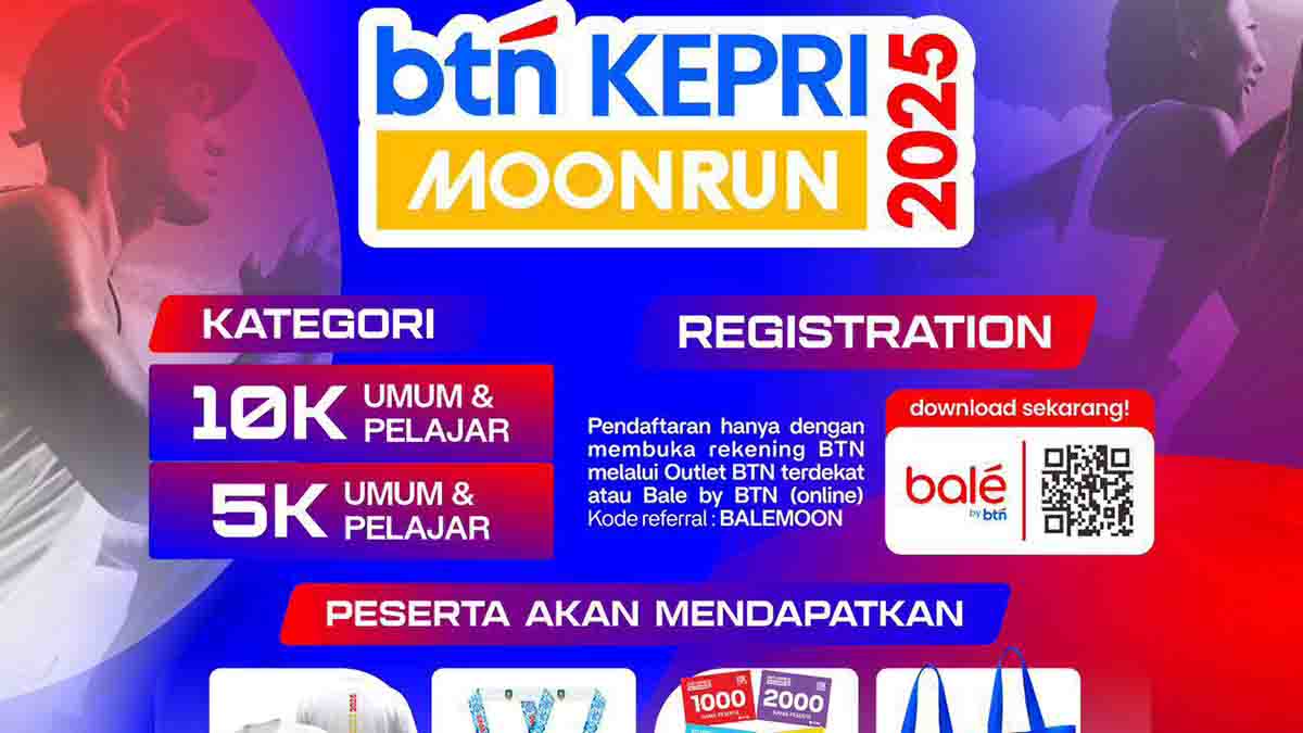 BTN Kepri MoonRun Segera Digelar, Ini Jadwal dan Rute Sport Tourism 2025
