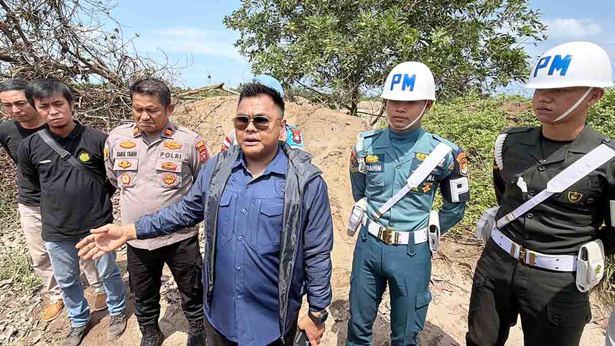 Kasat Reskrim Polres Bintan Pimpin Penertiban Tambang Pasir Ilegal di Bintan