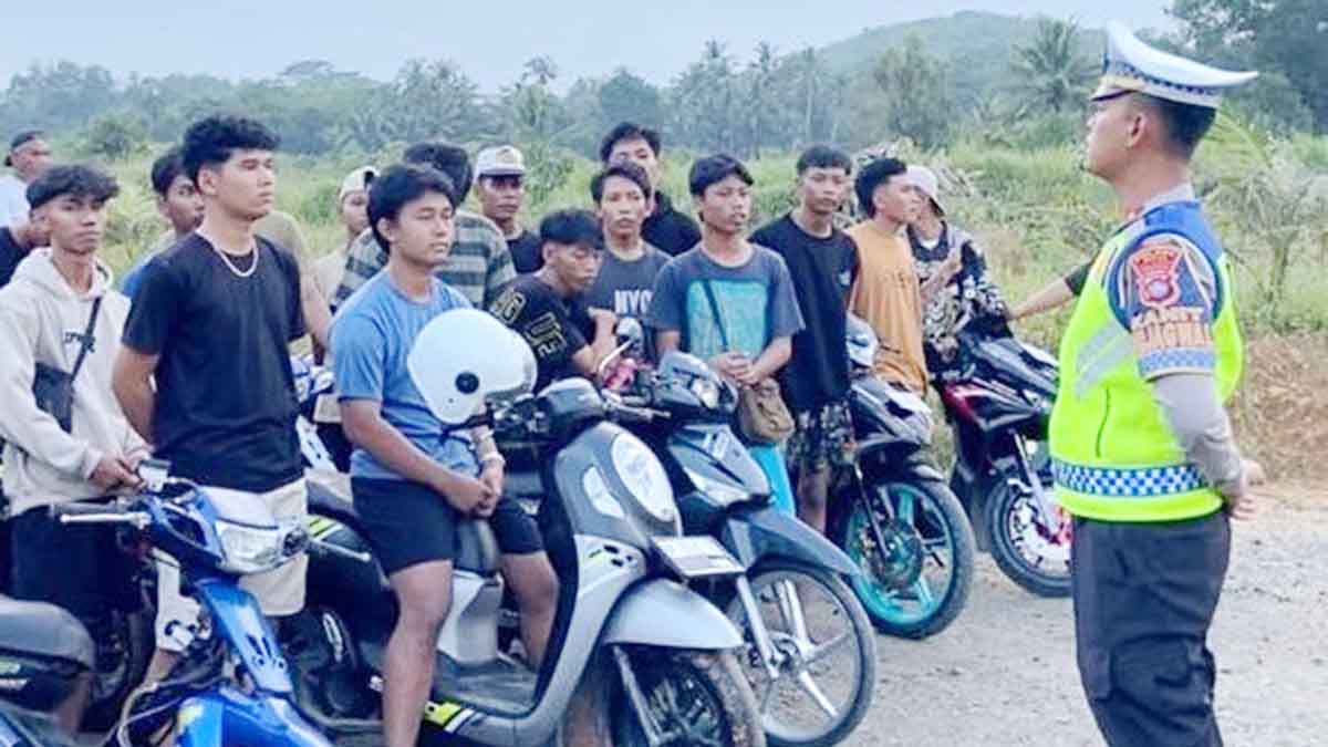 Satlantas Polres Bintan Tertibkan Balap Liar di Simpang PLTU Galang Batang