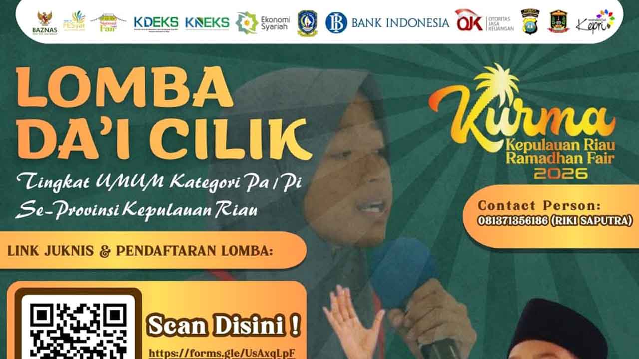 Lomba Da’i Cilik KURMA 2026 Resmi Dibuka, Ajang Cari Pendakwah Muda Kepri