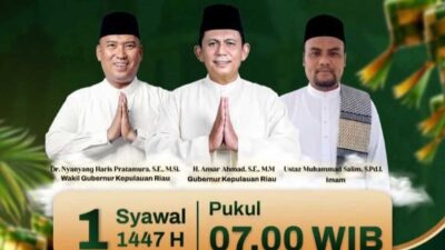 Pemprov Kepri Tetapkan Lokasi Shalat Idul Fitri 2026 di Sekupang, Gubernur Ansar Jadi Khatib