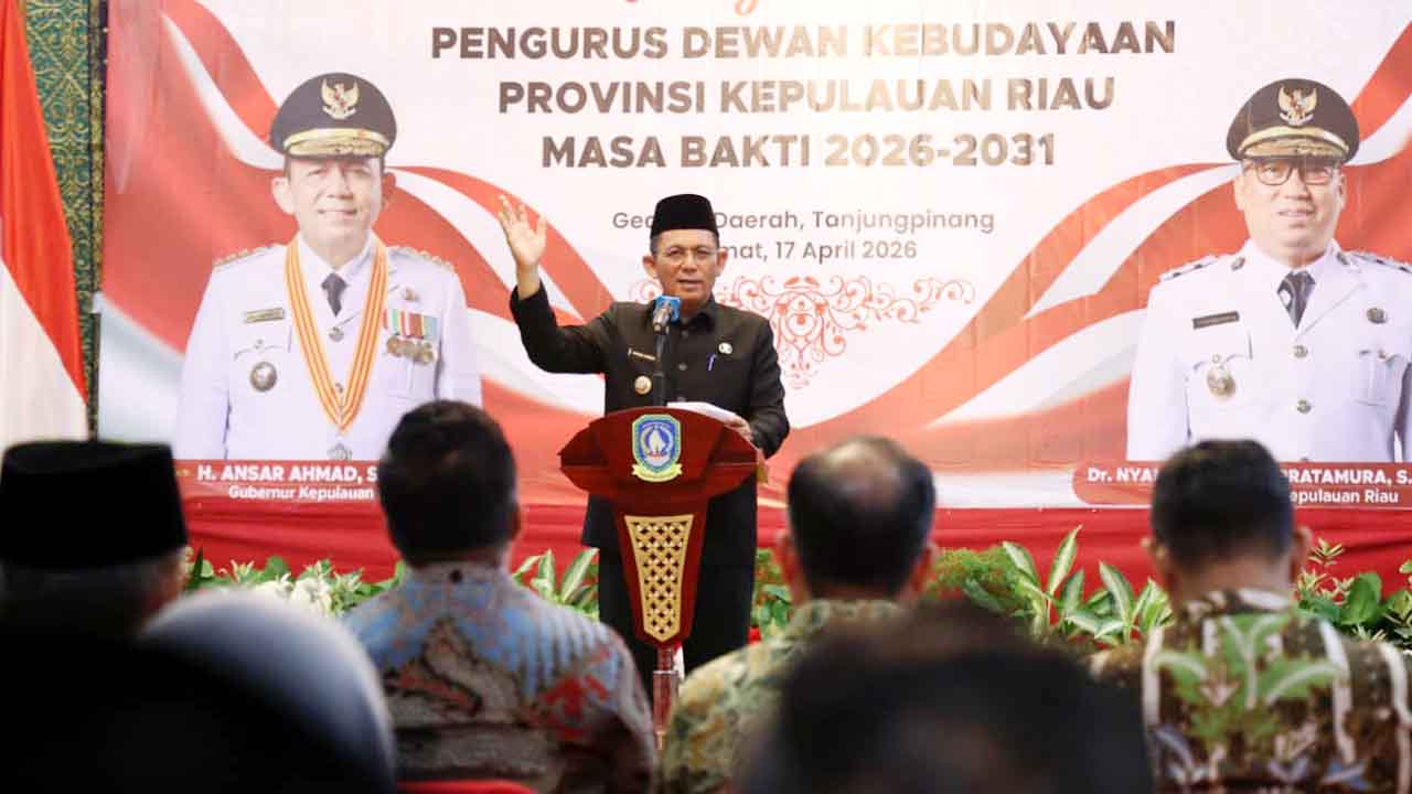 Gubernur Kepulauan Riau, Ansar Ahmad menyampaikan kata sambutan