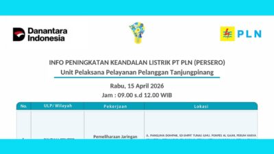 Tunas Ilmu hingga Graha Nesa Alami Pemadaman Listrik 15 April 2026