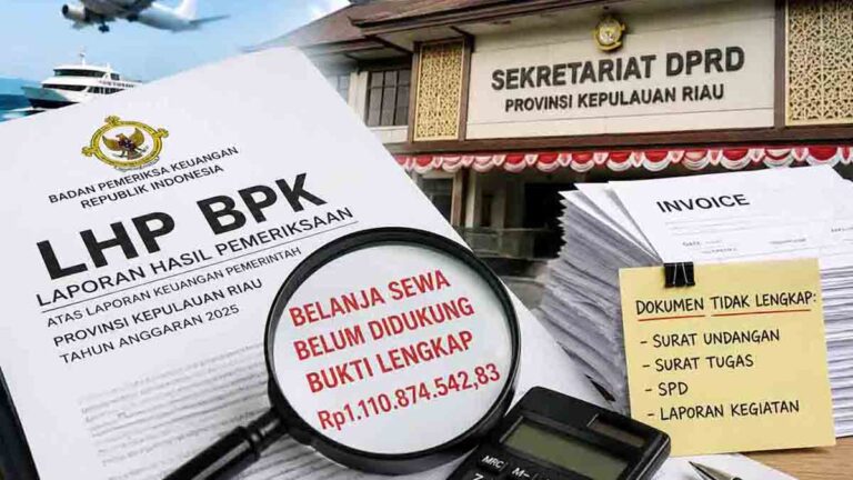 BPK Temukan Pertanggungjawaban Belanja Sewa Sekretariat DPRD Kepri Belum Didukung Dokumen Lengkap