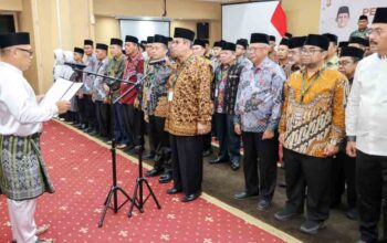 96 Dewan Hakim MTQ Kepri mengikuti pelantikan di Aston Tanjungpinang Hotel.