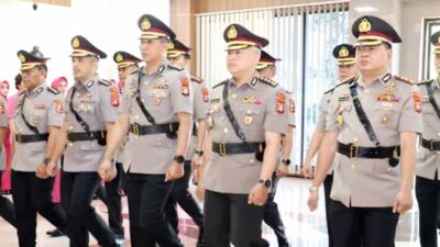 AKBP Gathut Bowo Supriono resmi menjabat Dirlantas Polda Kepri dalam upacara sertijab.