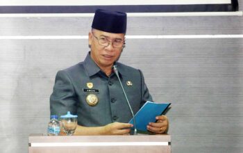 Bupati Anambas Aneng menyampaikan sambutan pada Sidang Paripurna Raperda APBD 2025.