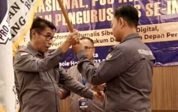 Dedi Utomo menyampaikan komitmennya usai dilantik sebagai Ketua DPC PJS Tanjungpinang-Bintan.