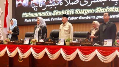 Juru Bicara Fraksi NasDem DPRD Kepri menyampaikan pandangan umum tentang Ranperda Pengelolaan Barang Milik Daerah.