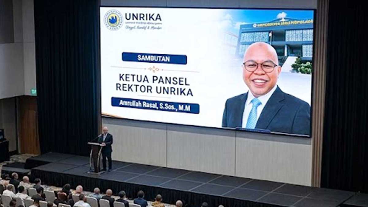Ketua Panitia Seleksi Amrullah Rasal menyampaikan kriteria rektor yang diharapkan bagi Universitas Riau Kepulauan.