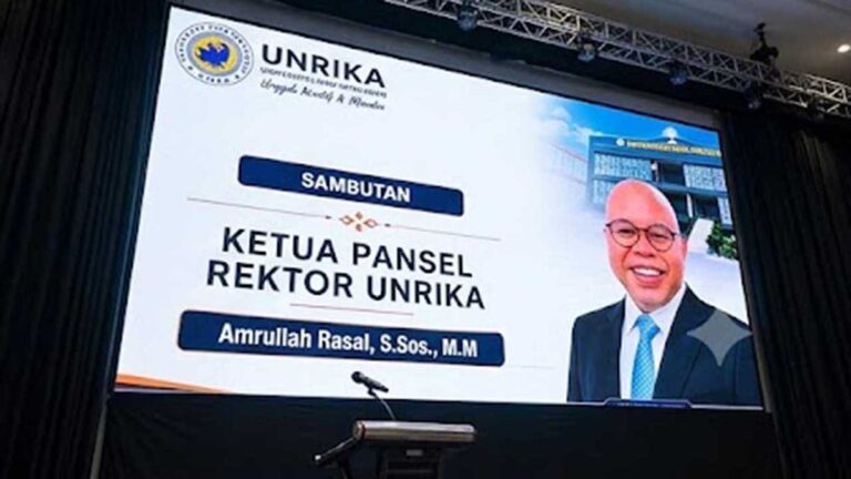 Ketua Panitia Seleksi Amrullah Rasal menjelaskan penerapan good governance dalam pemilihan Rektor Unrika.