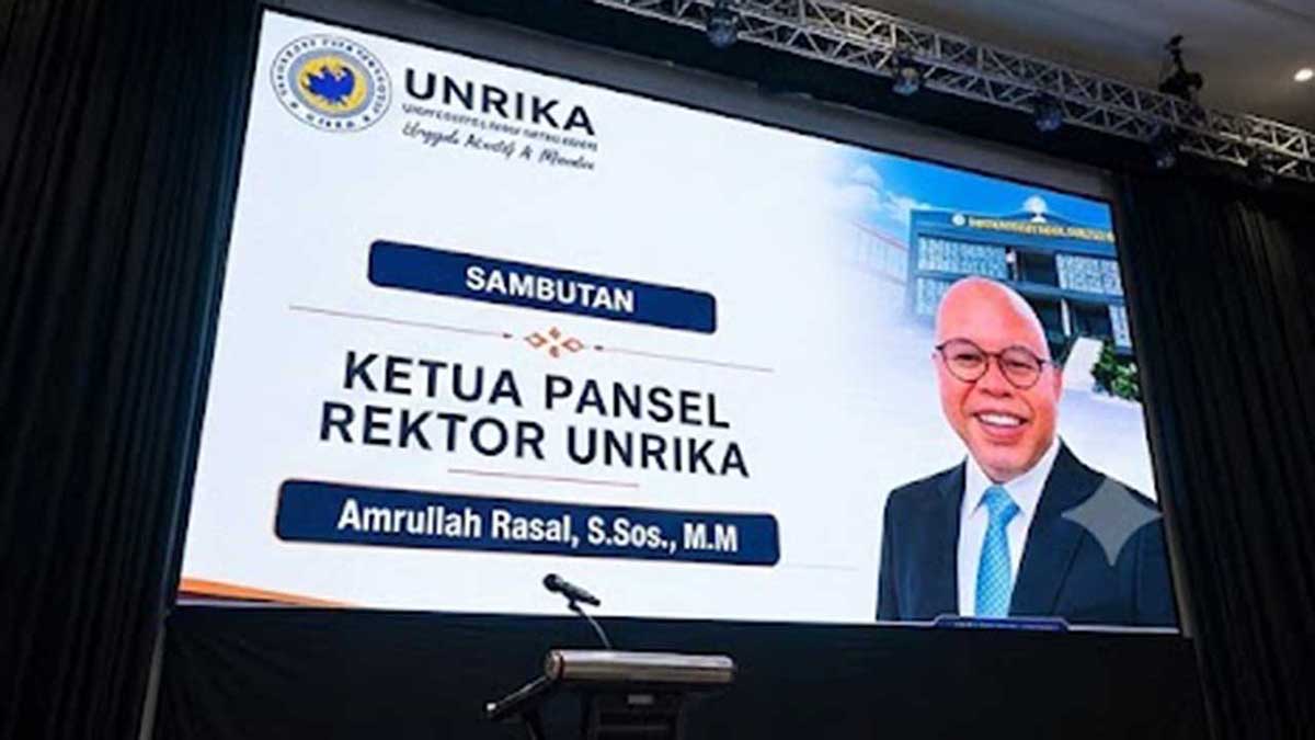 Ketua Panitia Seleksi Amrullah Rasal menjelaskan penerapan good governance dalam pemilihan Rektor Unrika.