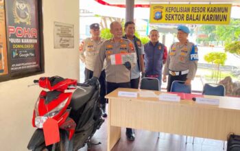 Kapolsek Balai Karimun mengungkap kasus curanmor di wilayah Lubuk Semut.