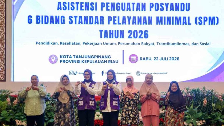 Kegiatan Asistensi Penguatan Posyandu Enam Bidang SPM di Tanjungpinang membahas perluasan layanan Posyandu.