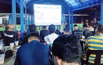 Raja Bayu Nobar Final Piala Dunia 2026 bersama masyarakat Anambas di Pelabuhan Damai.